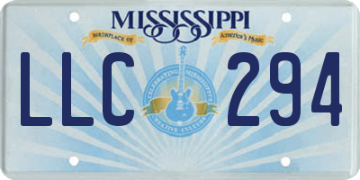 MS license plate LLC294