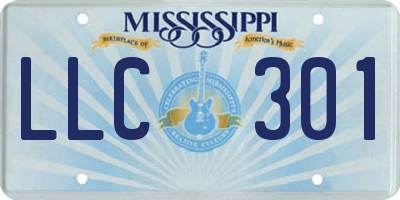 MS license plate LLC301