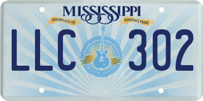 MS license plate LLC302
