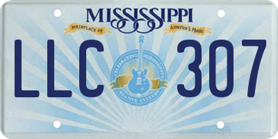 MS license plate LLC307
