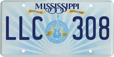 MS license plate LLC308