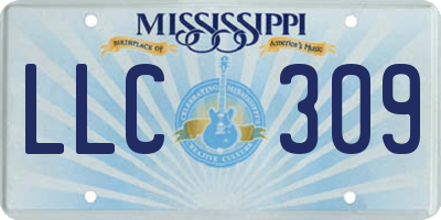 MS license plate LLC309