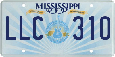 MS license plate LLC310