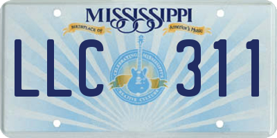 MS license plate LLC311