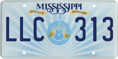 MS license plate LLC313