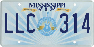 MS license plate LLC314