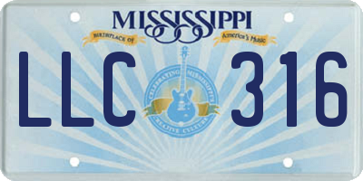 MS license plate LLC316