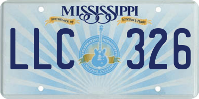MS license plate LLC326