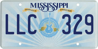 MS license plate LLC329