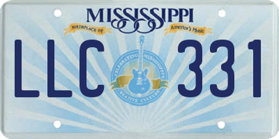 MS license plate LLC331