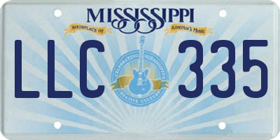 MS license plate LLC335