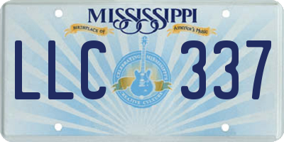 MS license plate LLC337