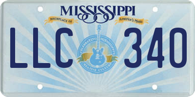 MS license plate LLC340