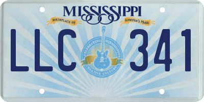 MS license plate LLC341