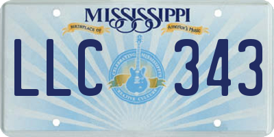 MS license plate LLC343