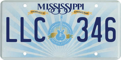 MS license plate LLC346
