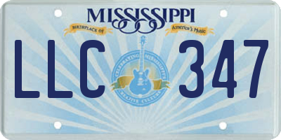 MS license plate LLC347