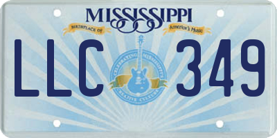 MS license plate LLC349
