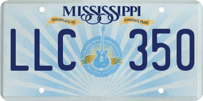MS license plate LLC350