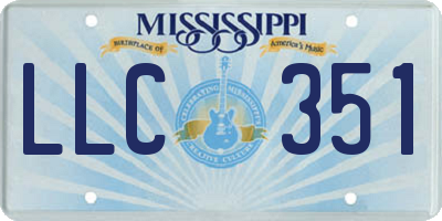 MS license plate LLC351