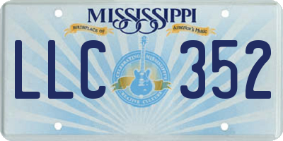 MS license plate LLC352