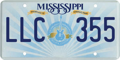MS license plate LLC355