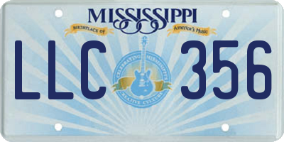 MS license plate LLC356