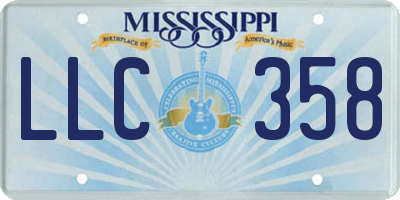 MS license plate LLC358