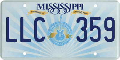 MS license plate LLC359