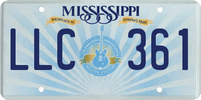 MS license plate LLC361