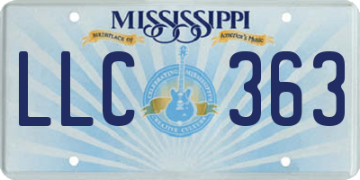 MS license plate LLC363