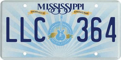 MS license plate LLC364