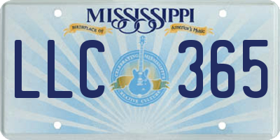 MS license plate LLC365