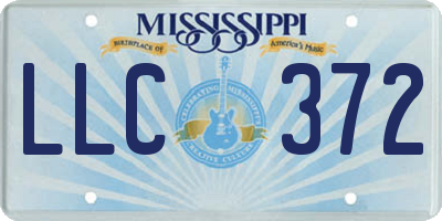MS license plate LLC372