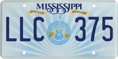 MS license plate LLC375
