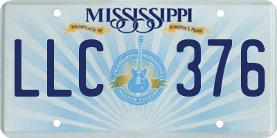 MS license plate LLC376