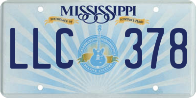 MS license plate LLC378