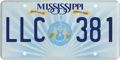 MS license plate LLC381
