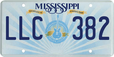 MS license plate LLC382