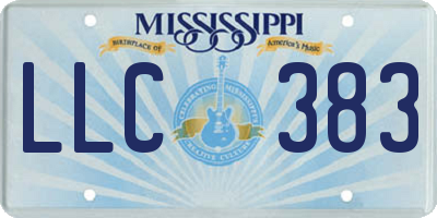 MS license plate LLC383