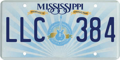 MS license plate LLC384