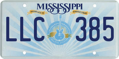 MS license plate LLC385