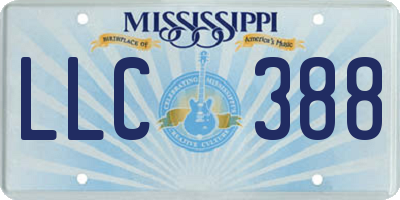 MS license plate LLC388