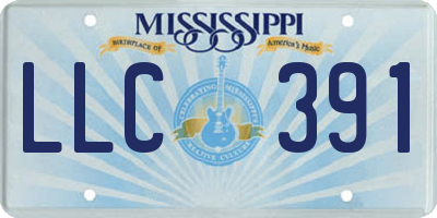 MS license plate LLC391