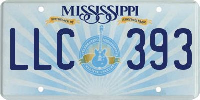 MS license plate LLC393