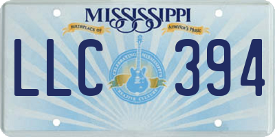 MS license plate LLC394