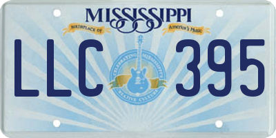 MS license plate LLC395