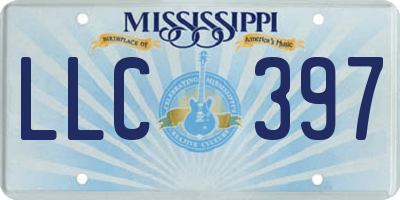 MS license plate LLC397