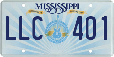 MS license plate LLC401