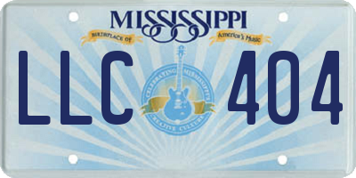 MS license plate LLC404